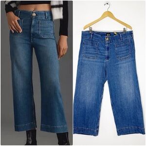 Maeve by Anthropologie The Colette Cropped Denim Jeans Size 16
